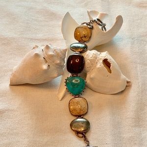 Vintage Silpada Sterling Silver Stone Bracelet